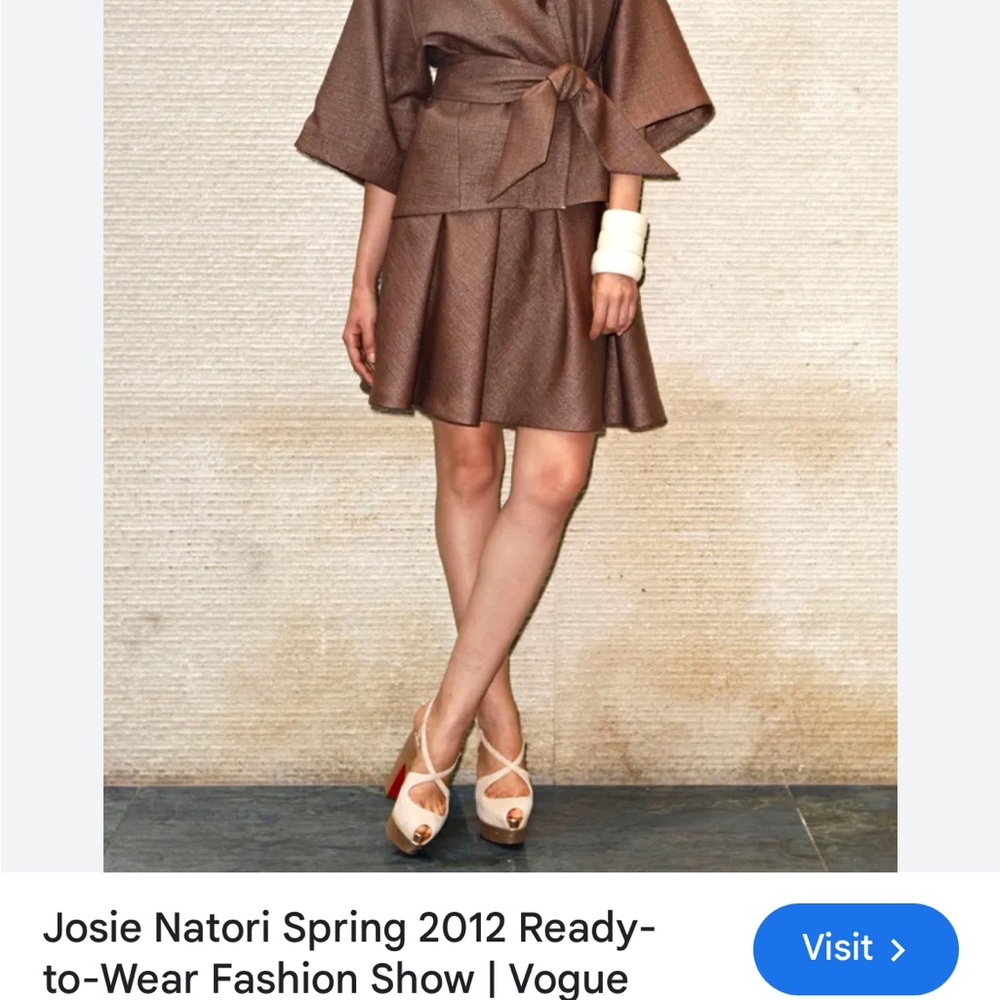 JOSIE NATORIโ Sz6 STRAW MIXED MEDIA
Designer unique skirt